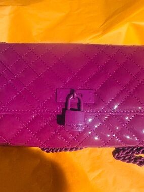 Kurt Geiger Quilted Patent Chain Shoulder Bag - purple!! Make an offer!